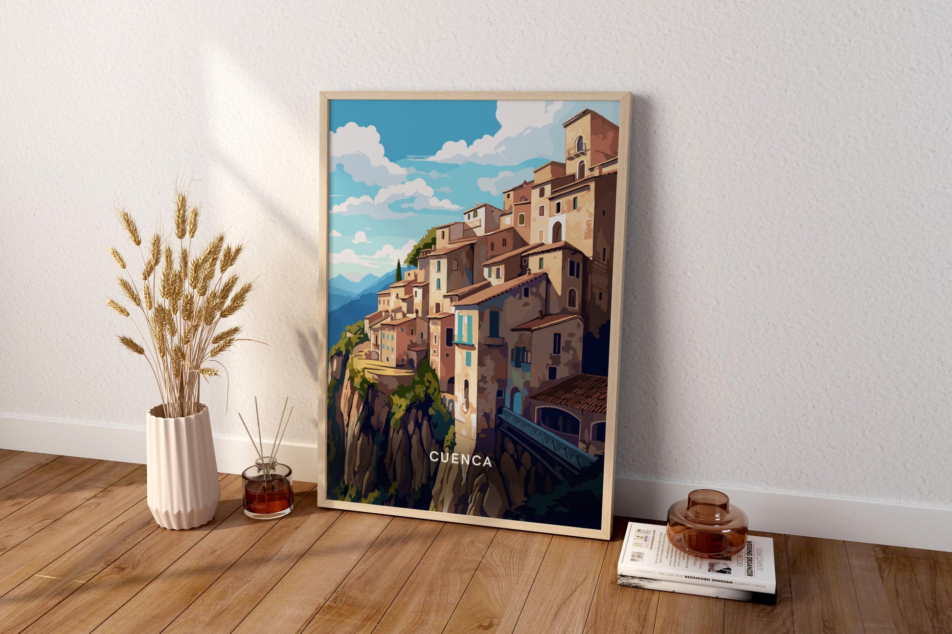 Cuenca Spain Travel Print Poster - Pitchers Design