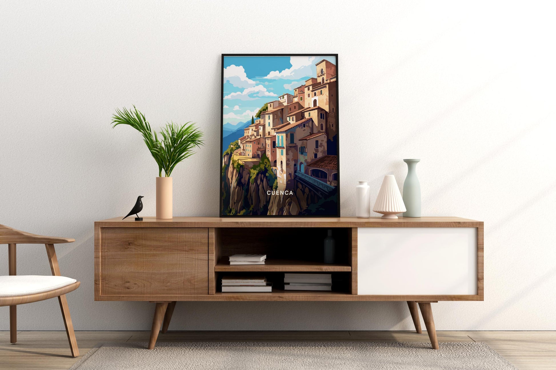 Cuenca Spain Travel Print Poster - Pitchers Design