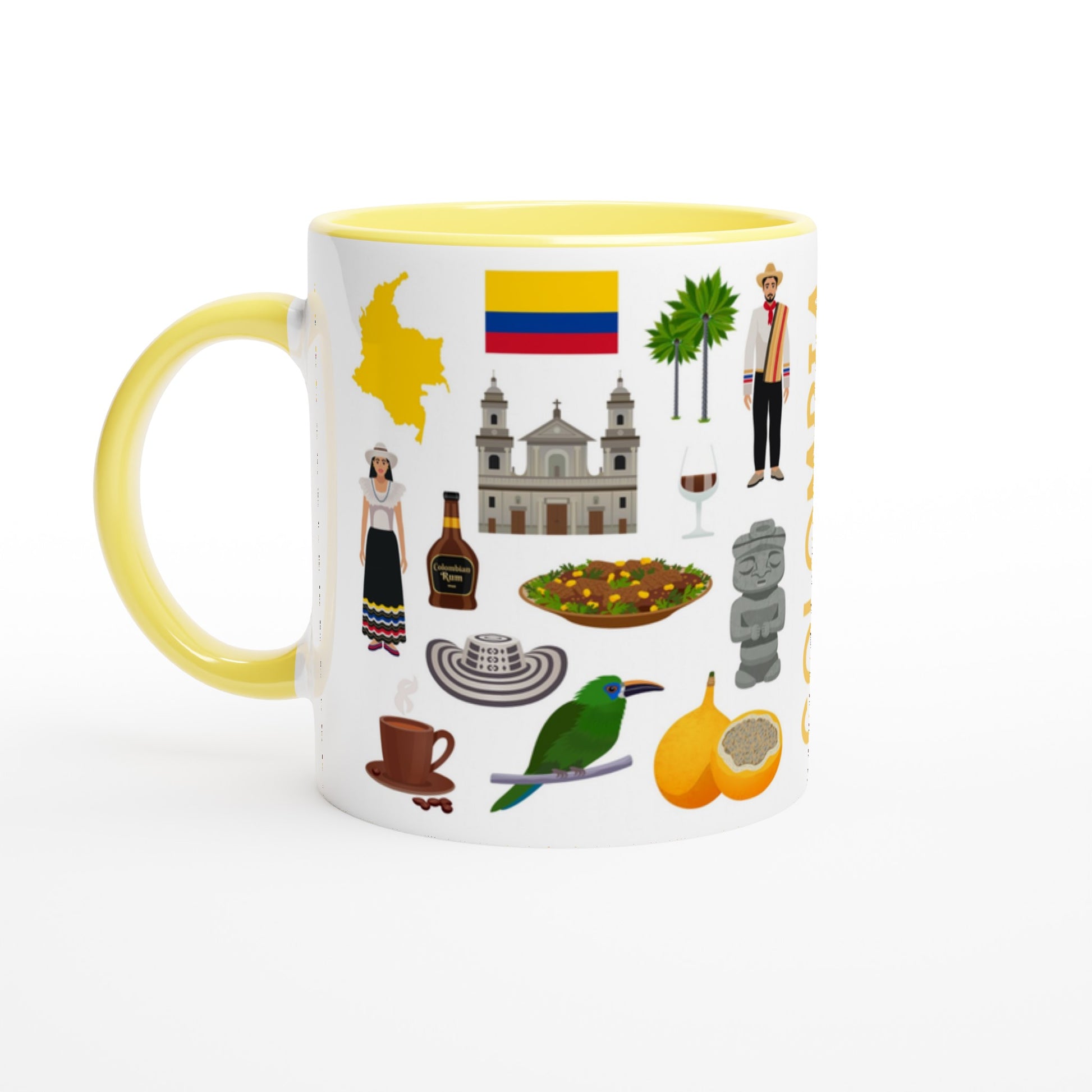 Colombia Two Tone Ceramic Travel Mug, Starbucks Inspired - Pitchers Design