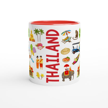 Thailand Two Tone Ceramic Travel Mug, Starbucks Inspired - Pitchers Design