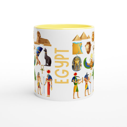 Egypt Two Tone Ceramic Travel Mug, Starbucks Inspired - Pitchers Design