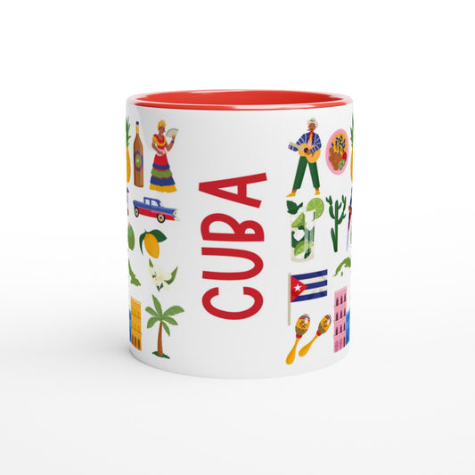 Cuba Two Tone Ceramic Travel Mug, Starbucks Inspired - Pitchers Design