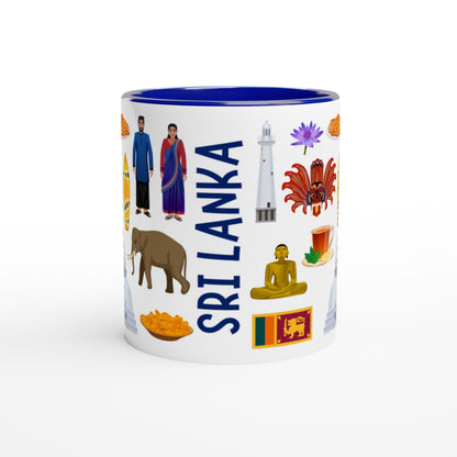 Sri Lanka Two Tone Ceramic Travel Mug, Starbucks Inspired - Pitchers Design