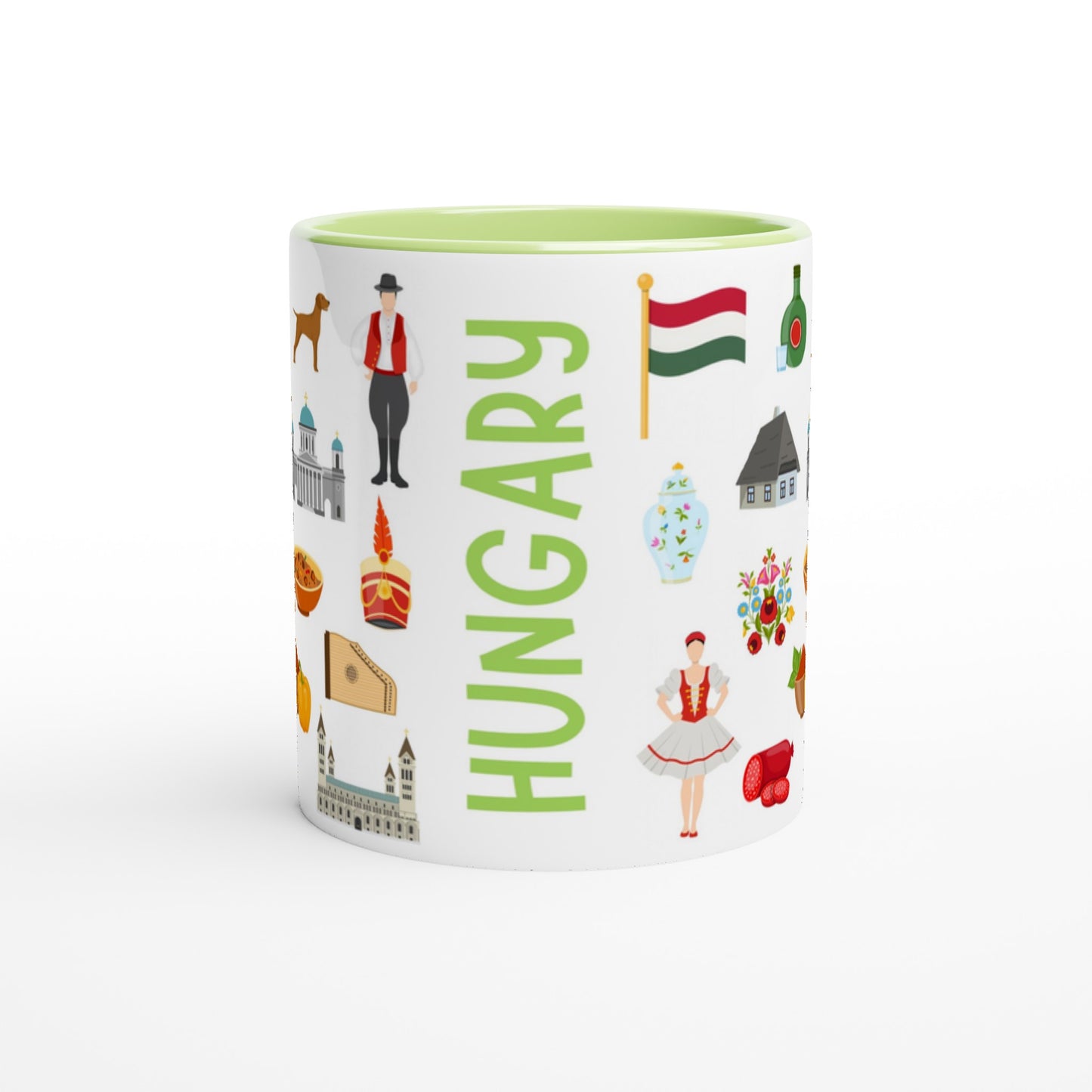 Hungary Two Tone Ceramic Travel Mug, Starbucks Inspired - Pitchers Design