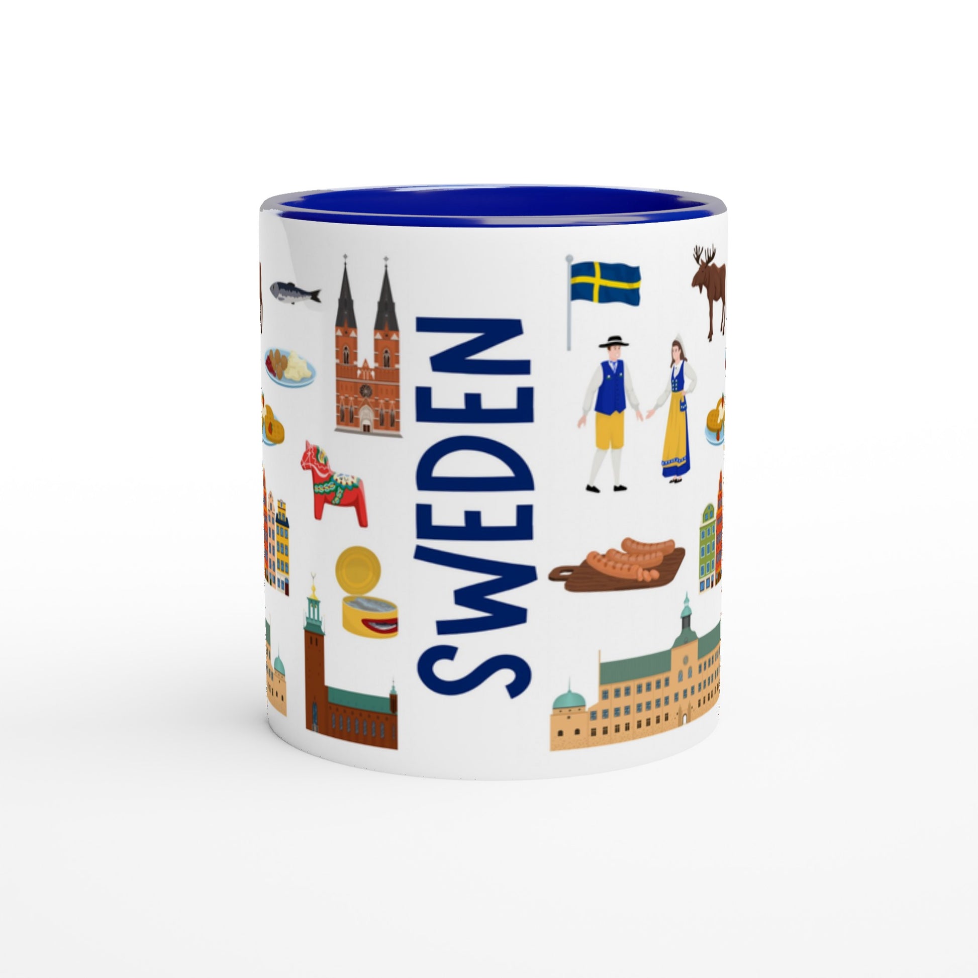 Sweden Two Tone Ceramic Travel Mug, Starbucks Inspired - Pitchers Design