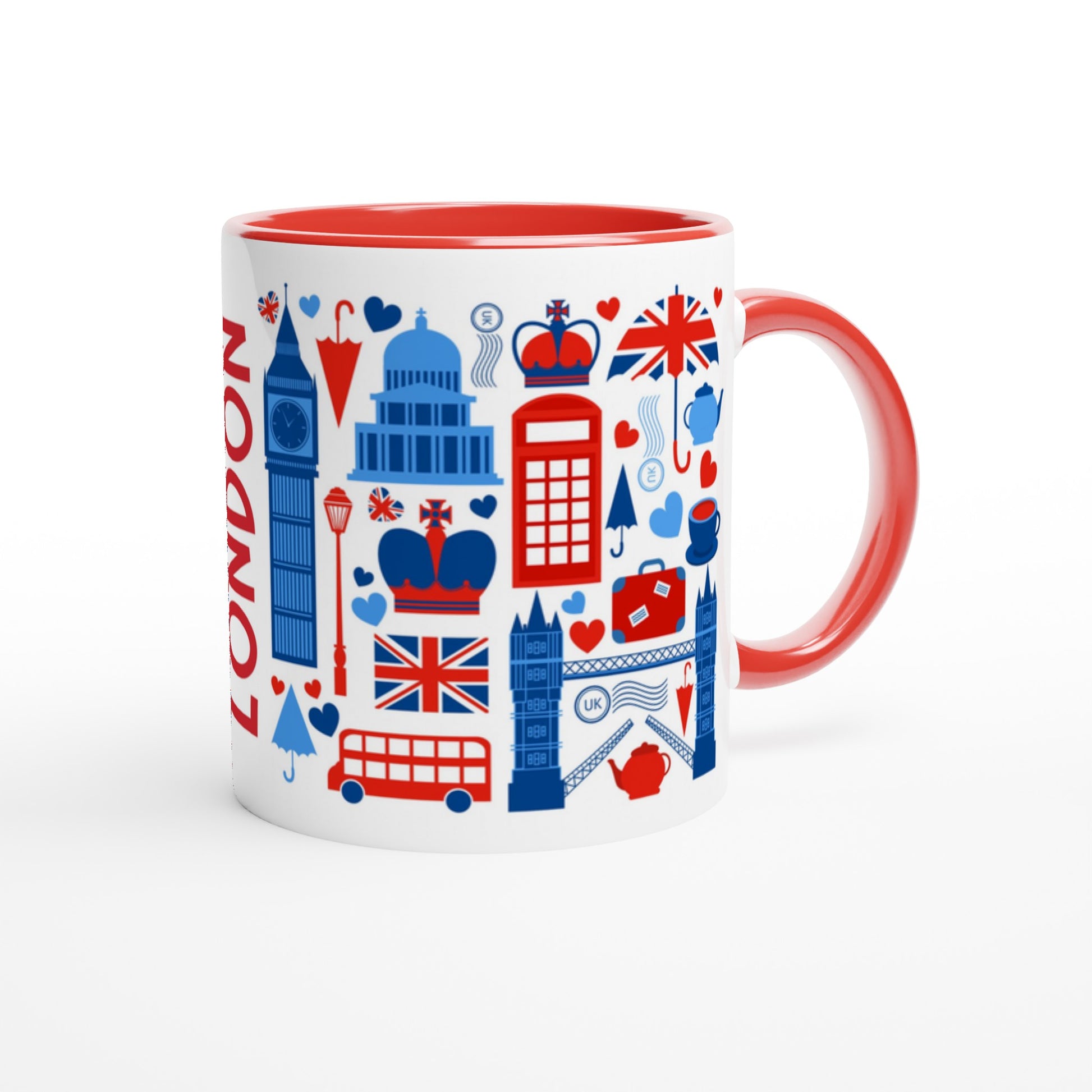 London Two Tone Ceramic Travel Mug, Starbucks Inspired - Pitchers Design