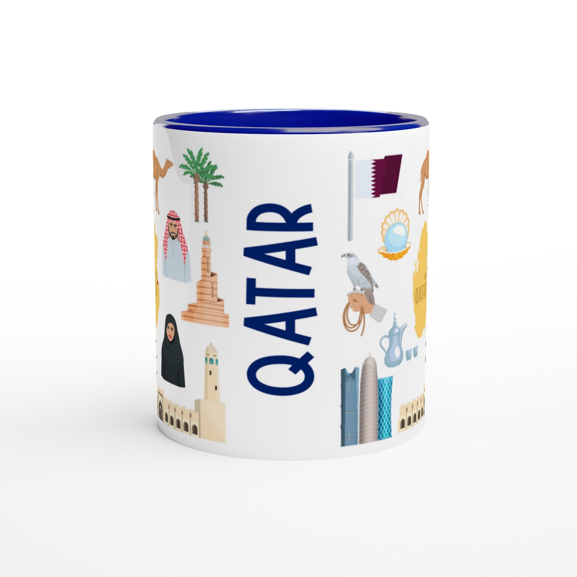 Qatar Two Tone Ceramic Travel Mug, Starbucks Inspired - Pitchers Design