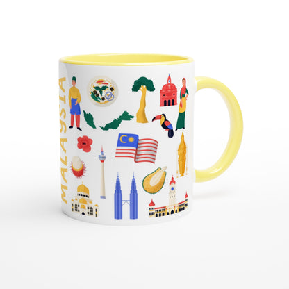 Malaysia Two Tone Ceramic Travel Mug, Starbucks Inspired - Pitchers Design