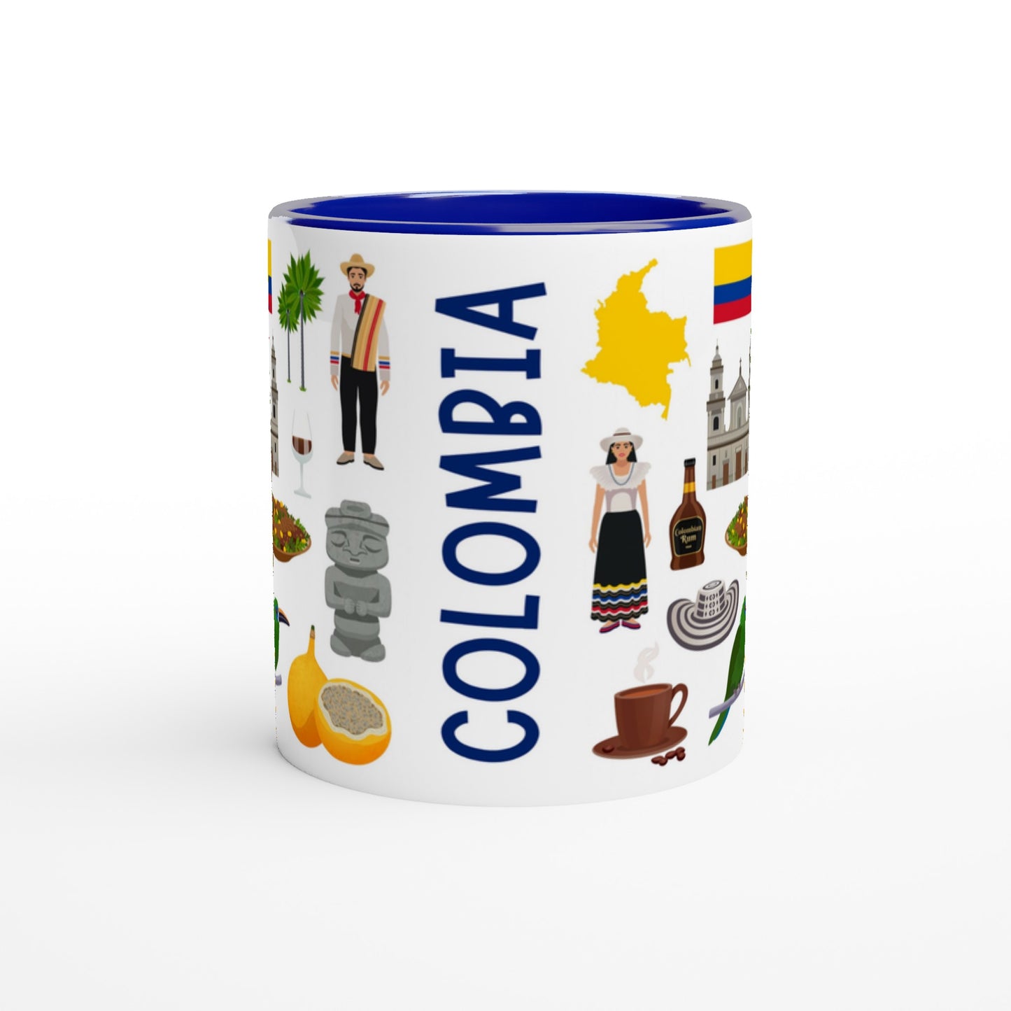 Colombia Two Tone Ceramic Travel Mug, Starbucks Inspired - Pitchers Design