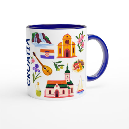 Croatia Two Tone Ceramic Travel Mug, Starbucks Inspired - Pitchers Design