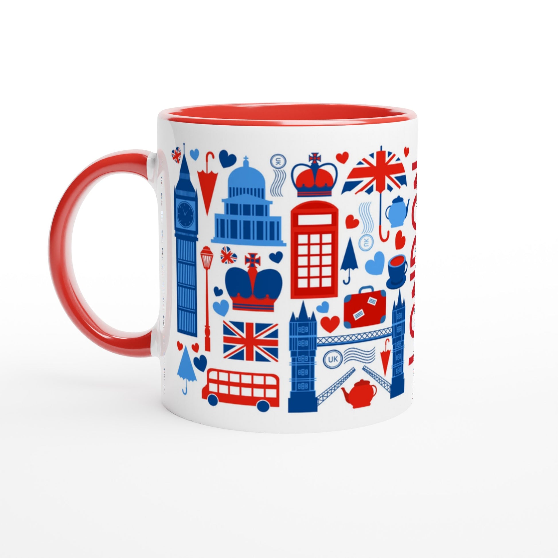 London Two Tone Ceramic Travel Mug, Starbucks Inspired - Pitchers Design