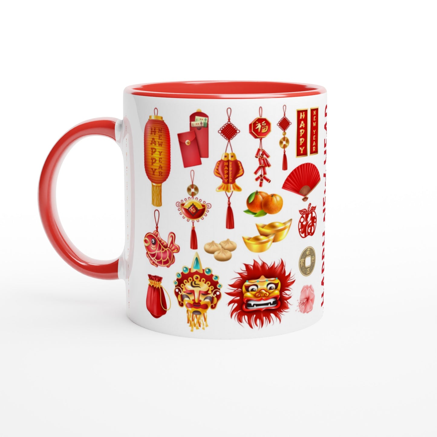 Chinese New Year Two Tone Ceramic Travel Mug, Starbucks Inspired - Pitchers Design