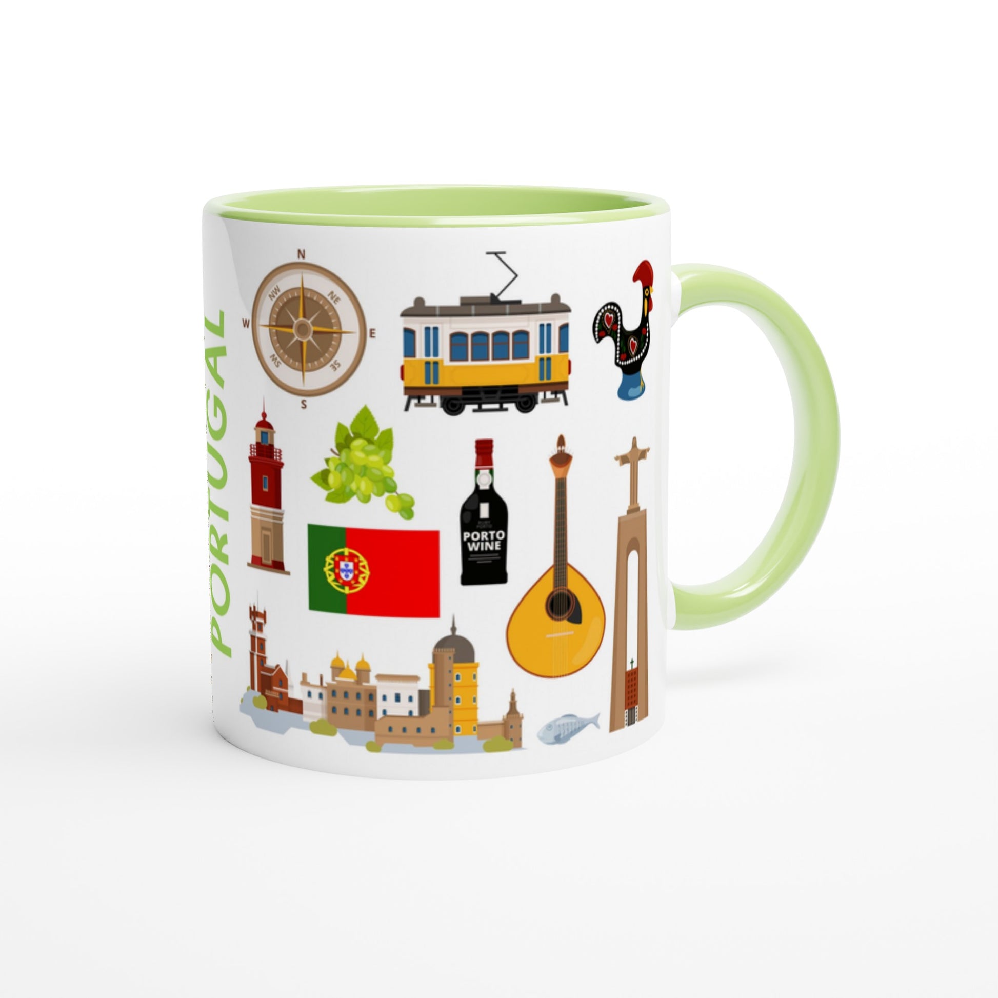 Portugal Two Tone Ceramic Travel Mug, Starbucks Inspired - Pitchers Design