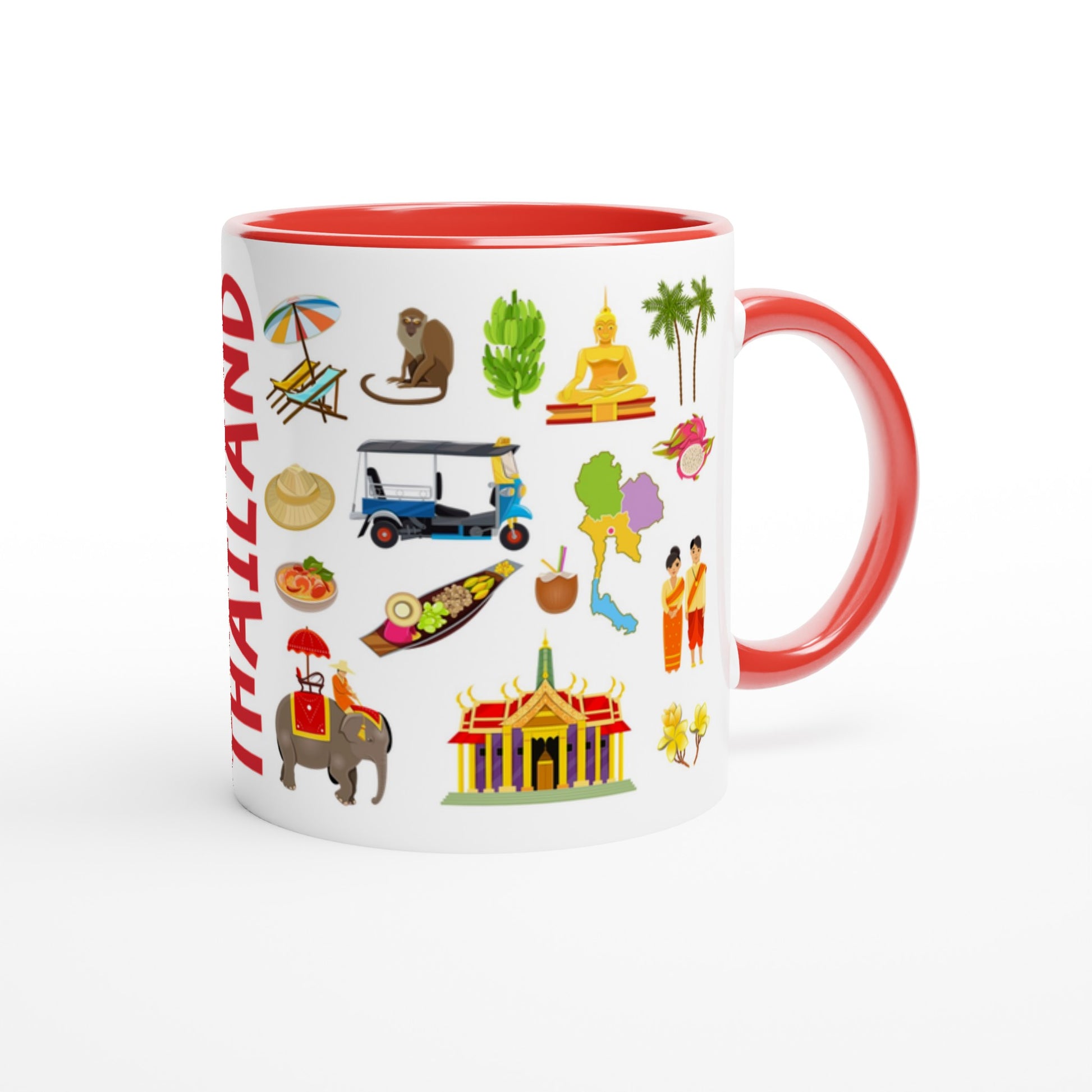 Thailand Two Tone Ceramic Travel Mug, Starbucks Inspired - Pitchers Design