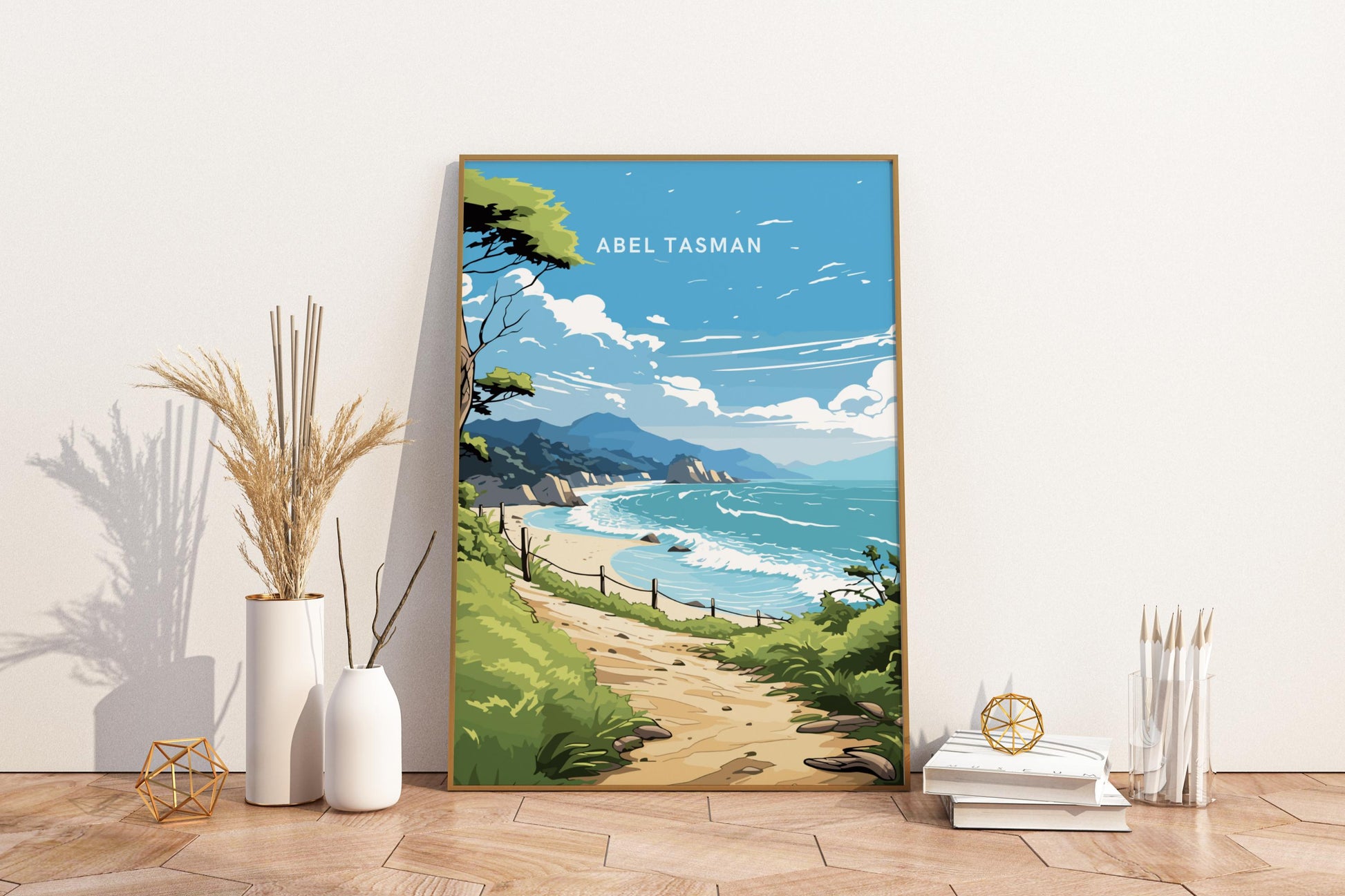 Abel Tasman National Park New Zealand Travel Print Poster - Pitchers Design