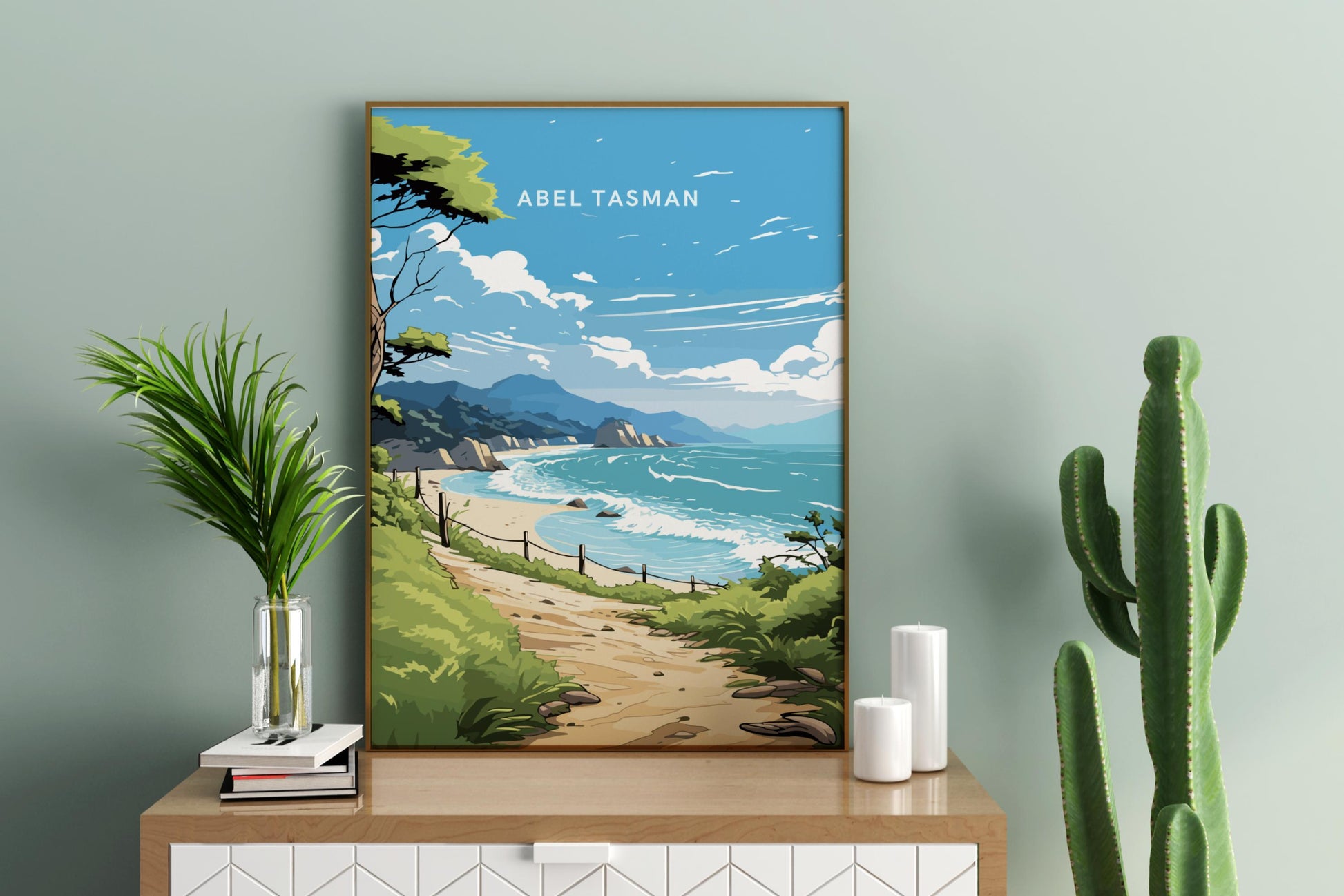 Abel Tasman National Park New Zealand Travel Print Poster - Pitchers Design