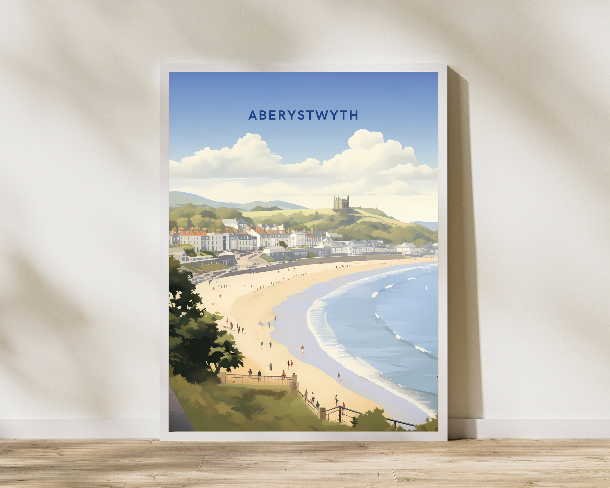 Aberystwyth Wales Travel Poster Print - Pitchers Design