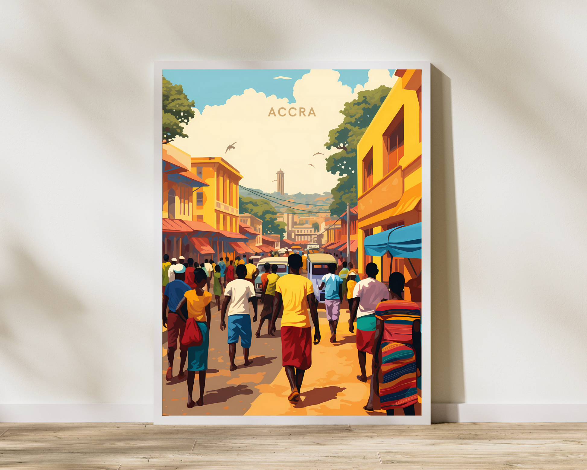 Accra Ghana Travel Poster Print - Pitchers Design