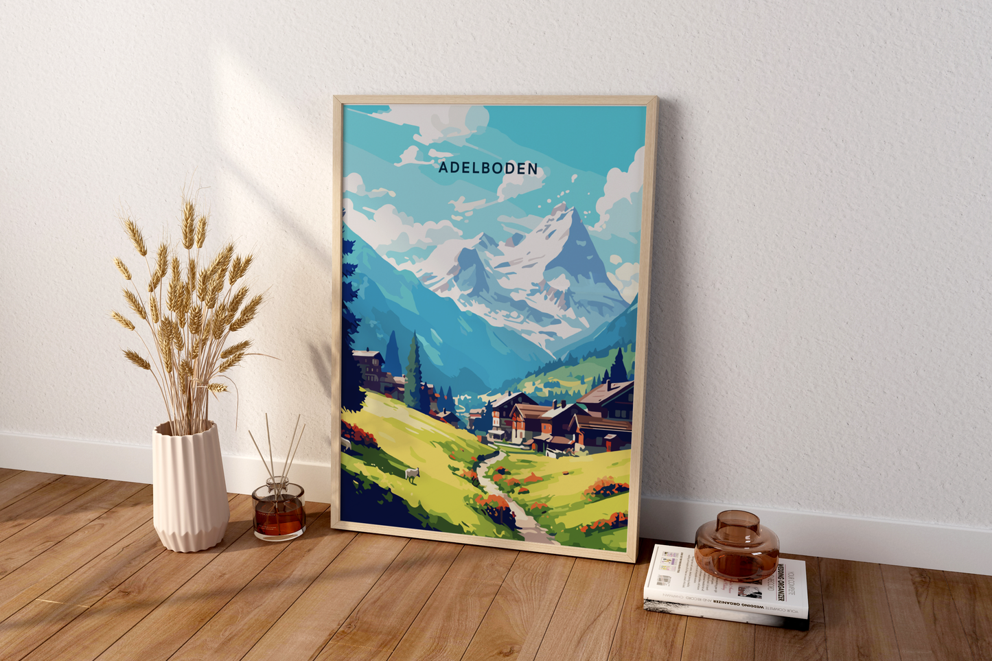 Adelboden Switzerland Travel Print Poster - Pitchers Design