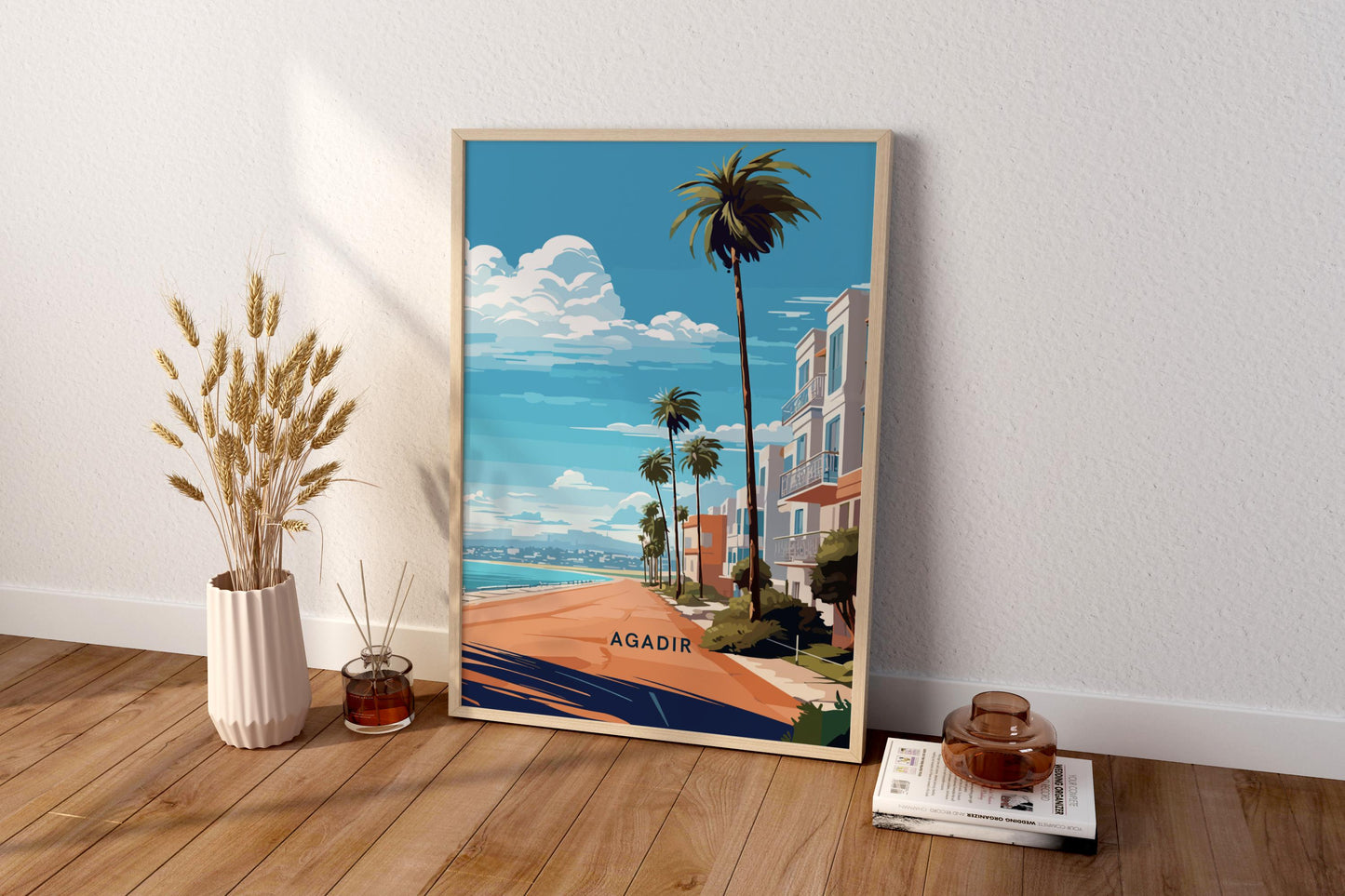 Agadir Morocco Travel Print Poster - Pitchers Design