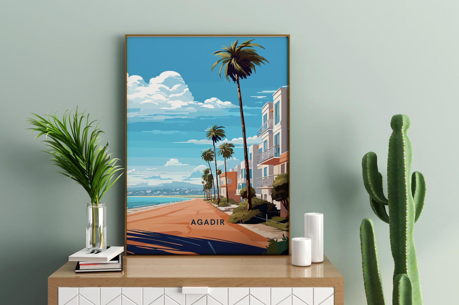 Agadir Morocco Travel Print Poster - Pitchers Design