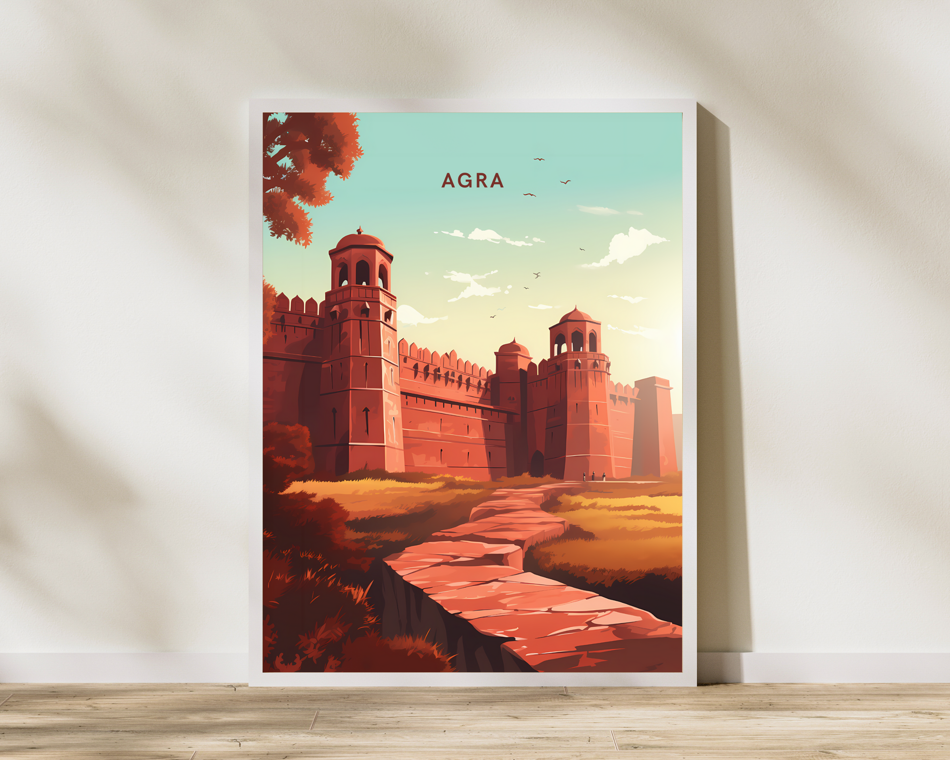 Agra Fort India Travel Poster Print - Pitchers Design