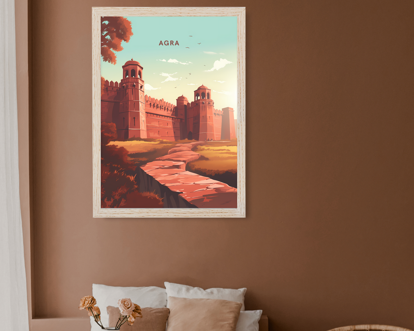 Agra Fort India Travel Poster Print - Pitchers Design