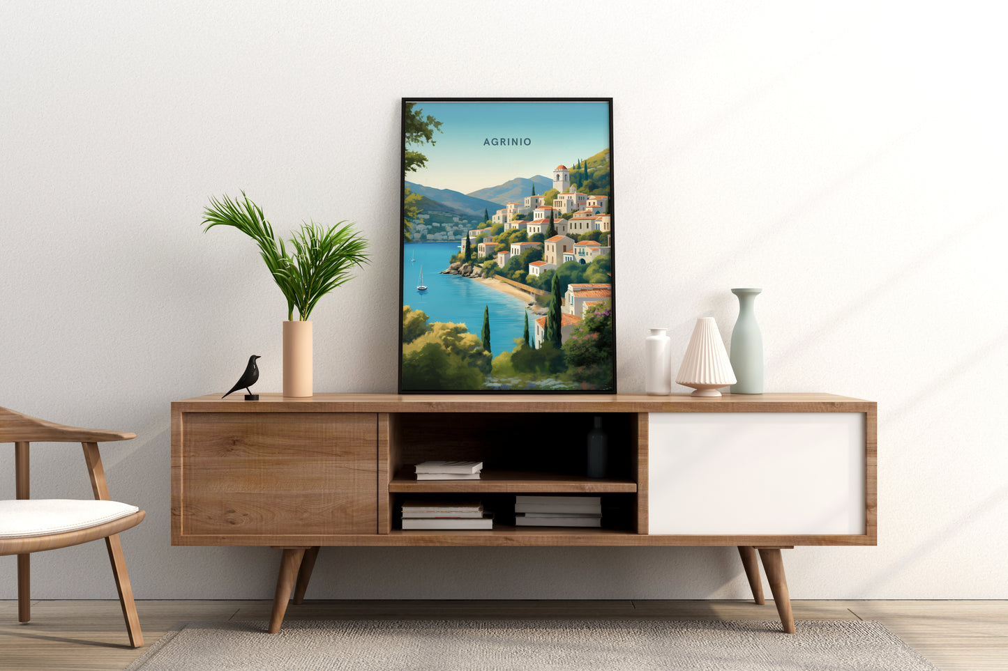 Agrinio Greece Travel Print Poster - Pitchers Design