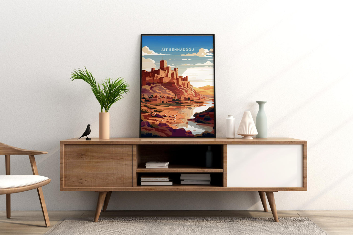 Ait Benhaddou Morocco Travel Print Poster - Pitchers Design