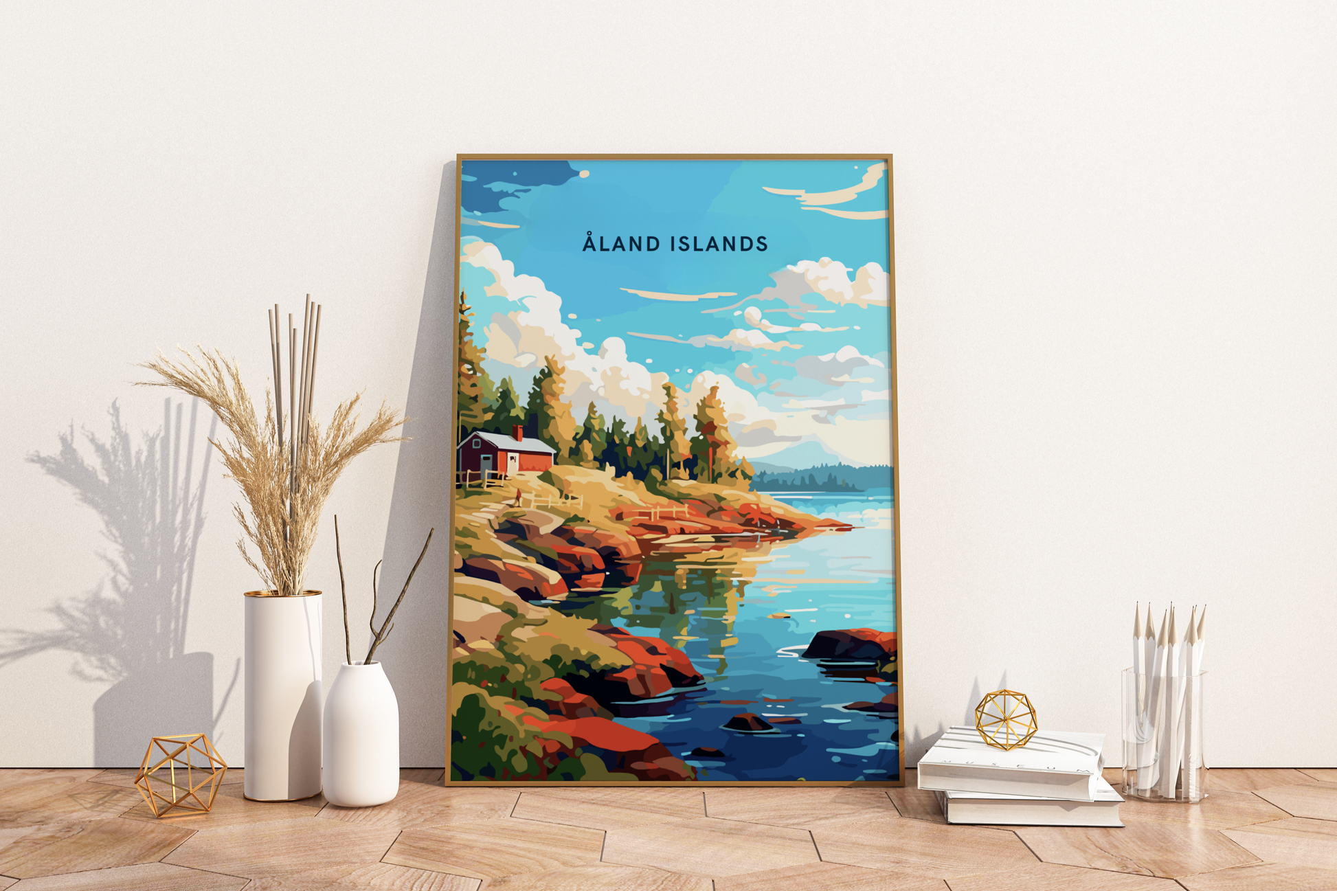 Åland Islands Norway Travel Print Poster - Pitchers Design