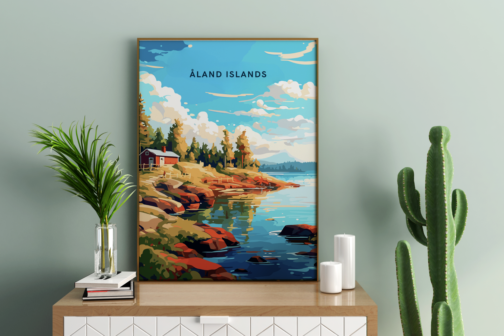 Åland Islands Norway Travel Print Poster - Pitchers Design