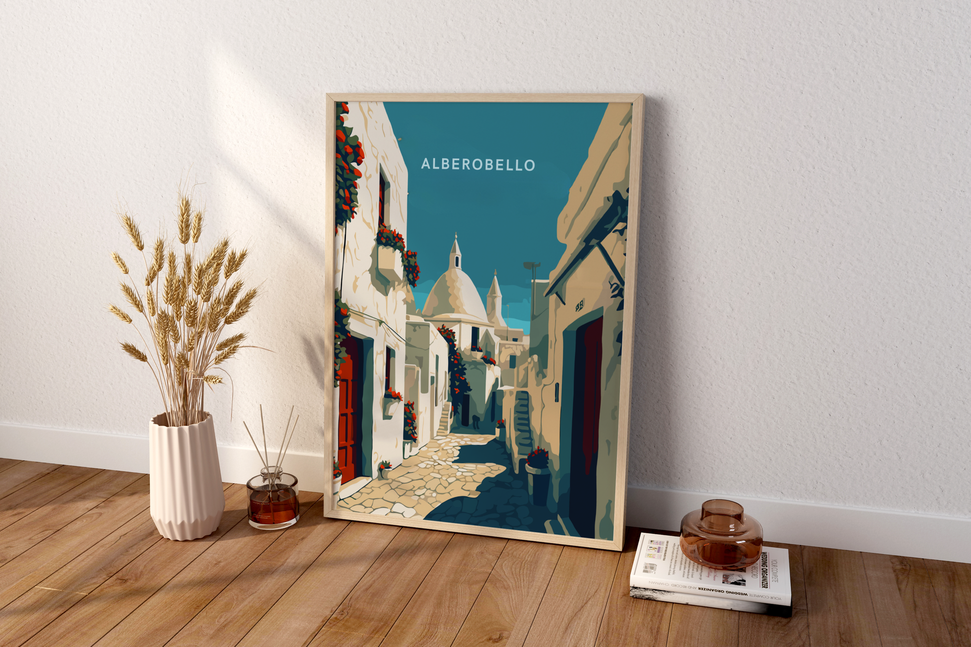 Alberobello Italy Travel Print Poster - Pitchers Design