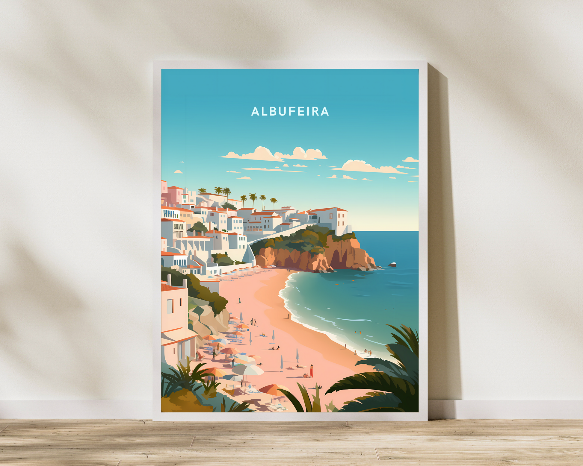 Albufeira Portugal Travel Poster Print - Pitchers Design