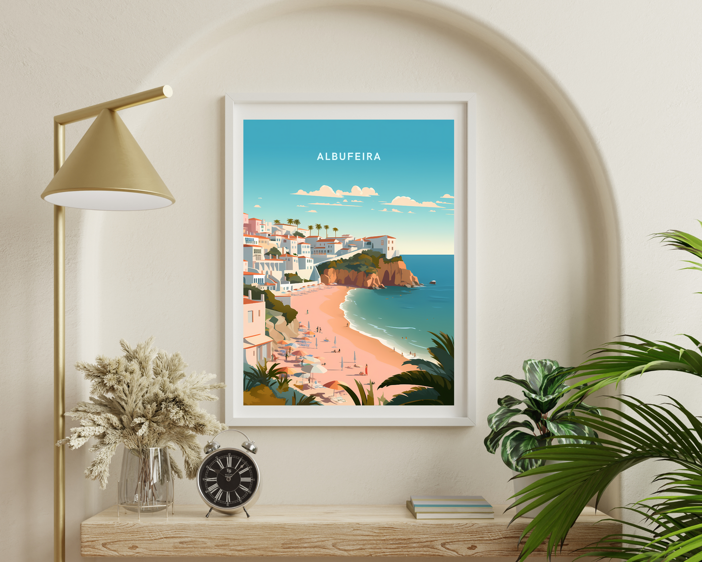 Albufeira Portugal Travel Poster Print - Pitchers Design