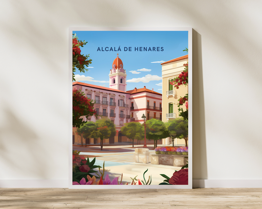 Alcalá de Henares Spain Travel Poster Print - Pitchers Design