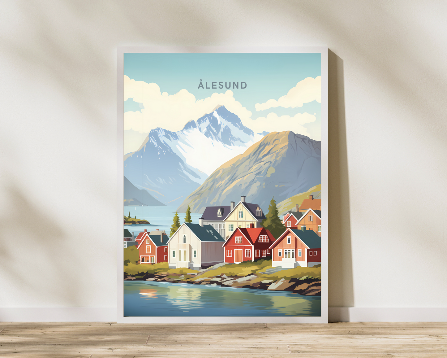 Ålesund Norway Travel Poster Print - Pitchers Design