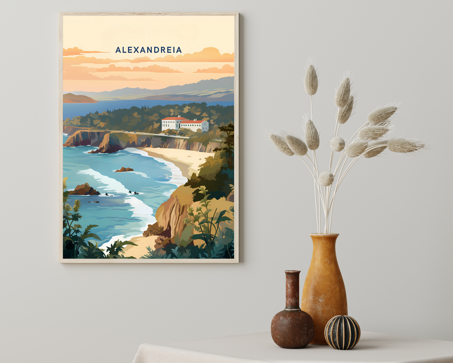 Alexandreia Greece Travel Poster Print - Pitchers Design