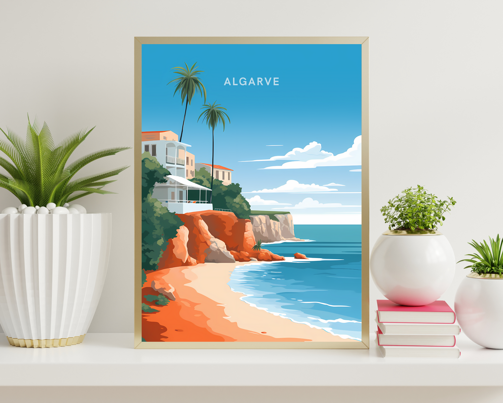 Algarve Portugal Travel Poster Print - Pitchers Design