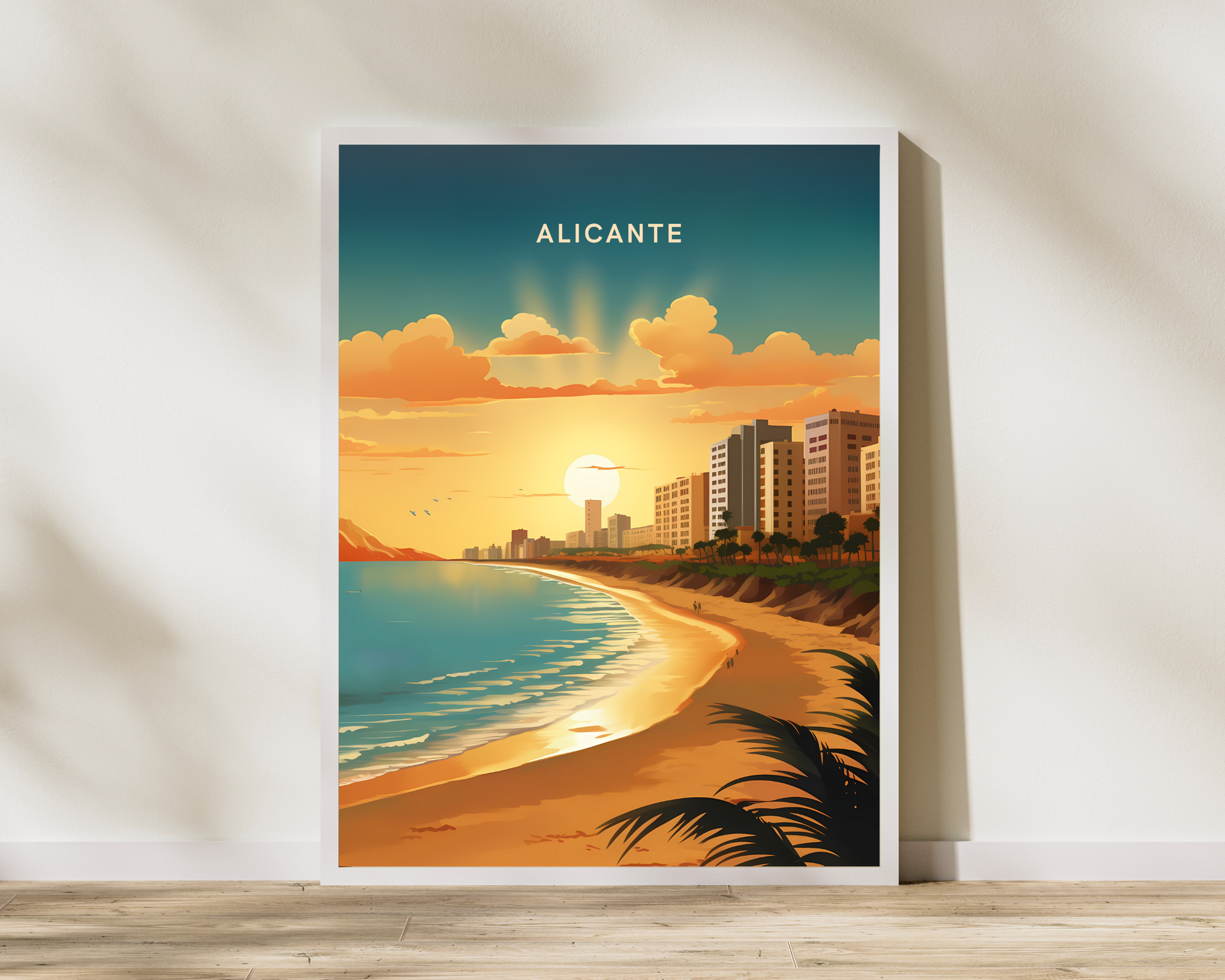 Alicante Spain Travel Poster Print - Pitchers Design