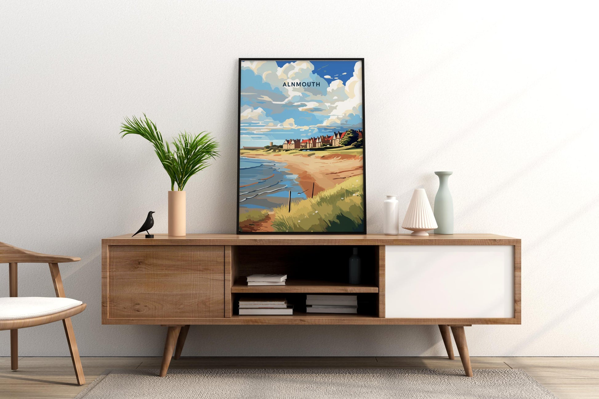 Alnmouth England UK Travel Print Poster - Pitchers Design