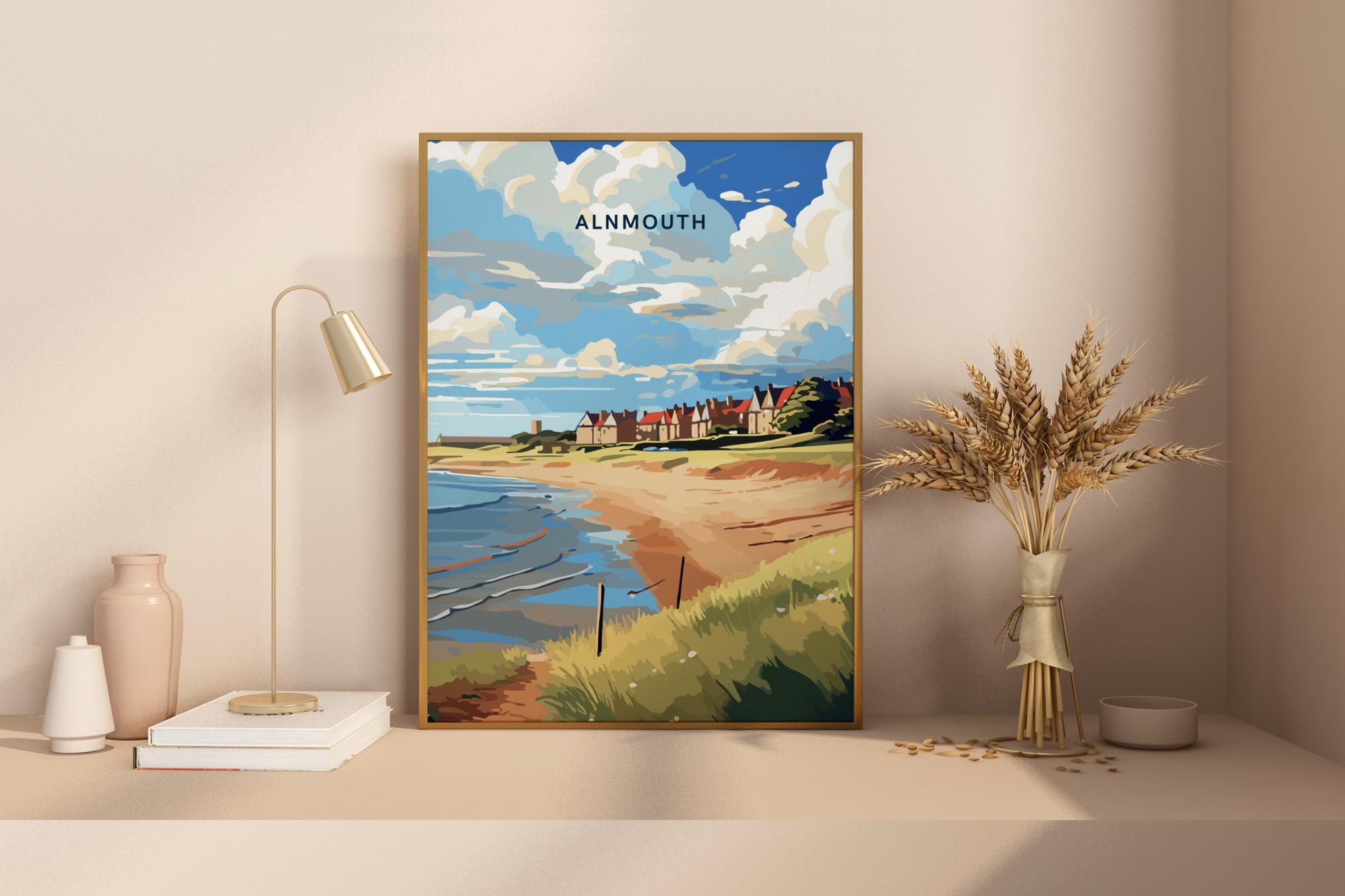 Alnmouth England UK Travel Print Poster - Pitchers Design