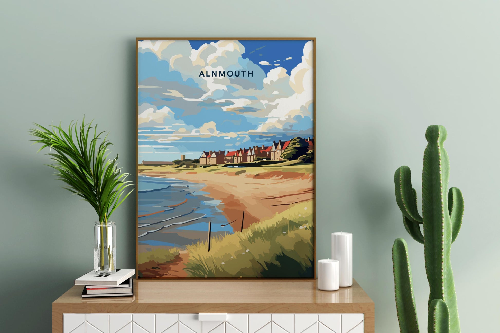 Alnmouth England UK Travel Print Poster - Pitchers Design