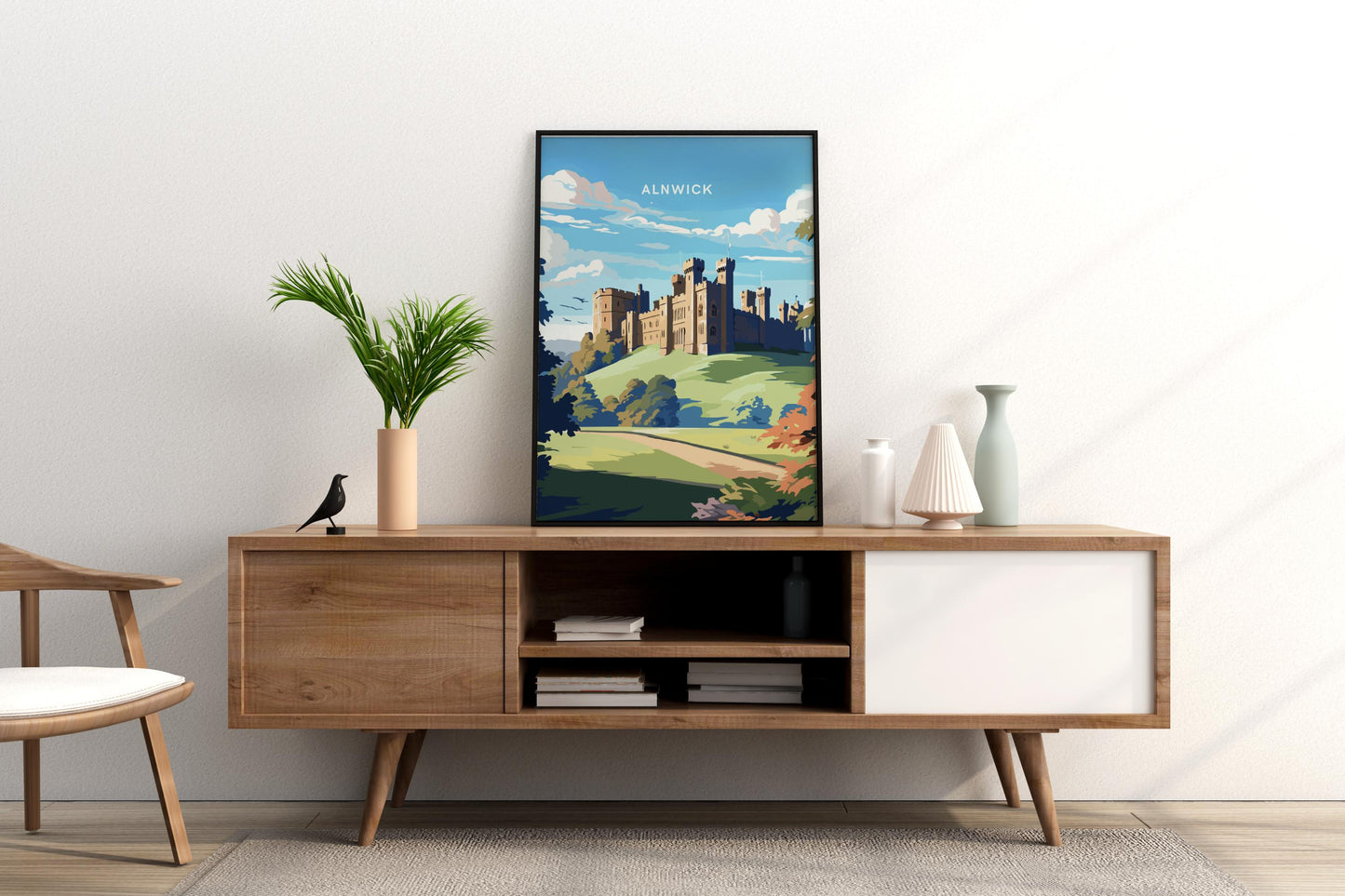 Alnwick Castle England UK Travel Print Poster - Pitchers Design