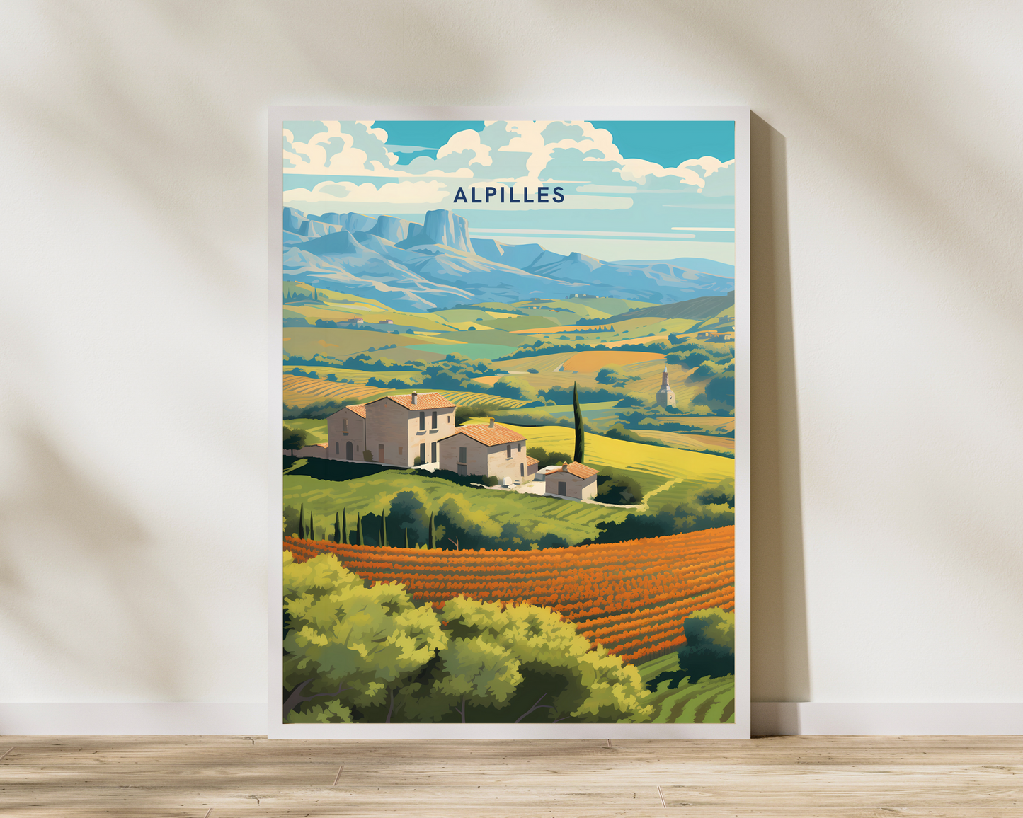 Alpilles France Travel Poster Print - Pitchers Design