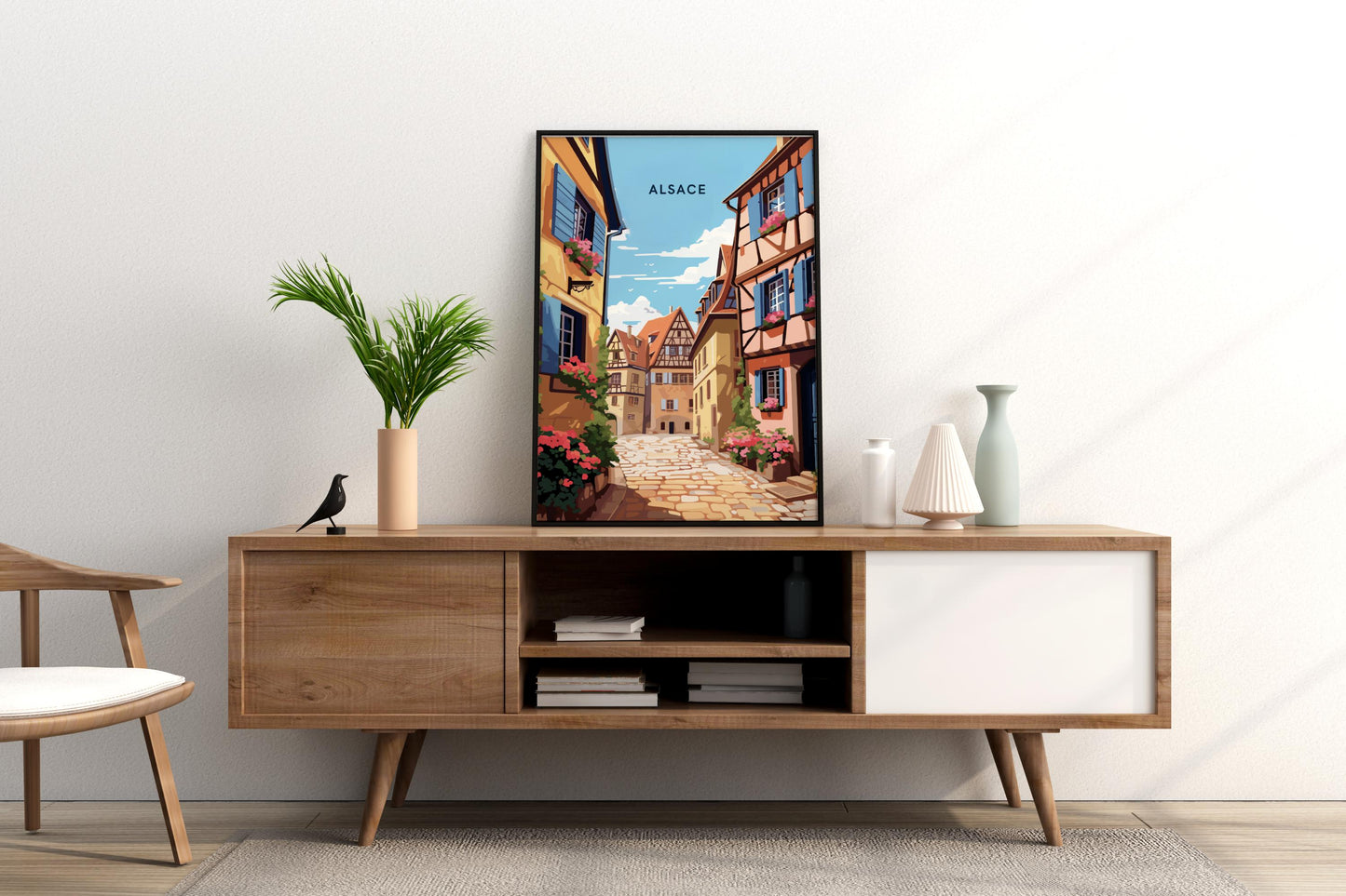 Alsace Houses France Travel Print Poster - Pitchers Design