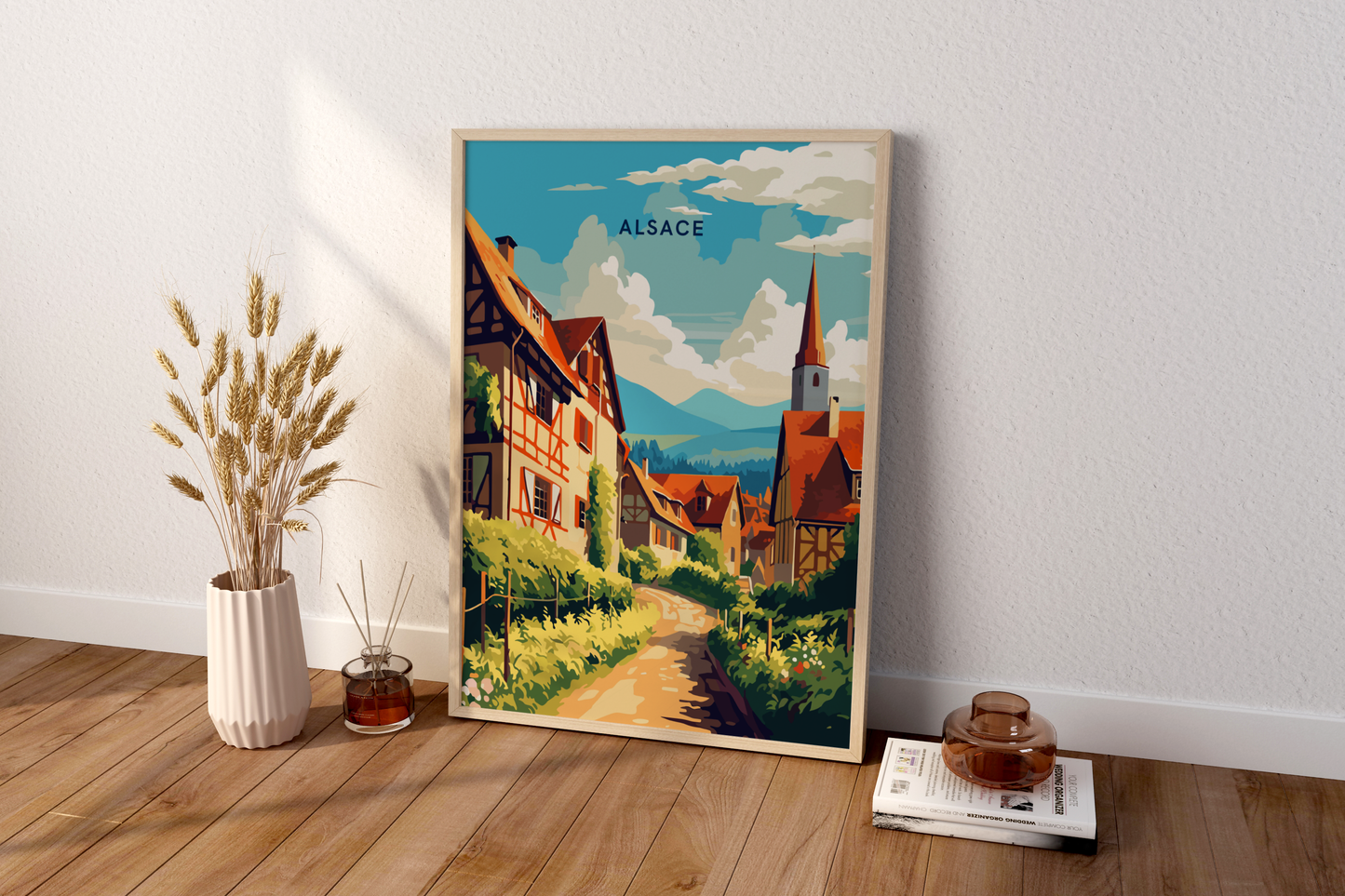 Alsace France Travel Print Poster - Pitchers Design