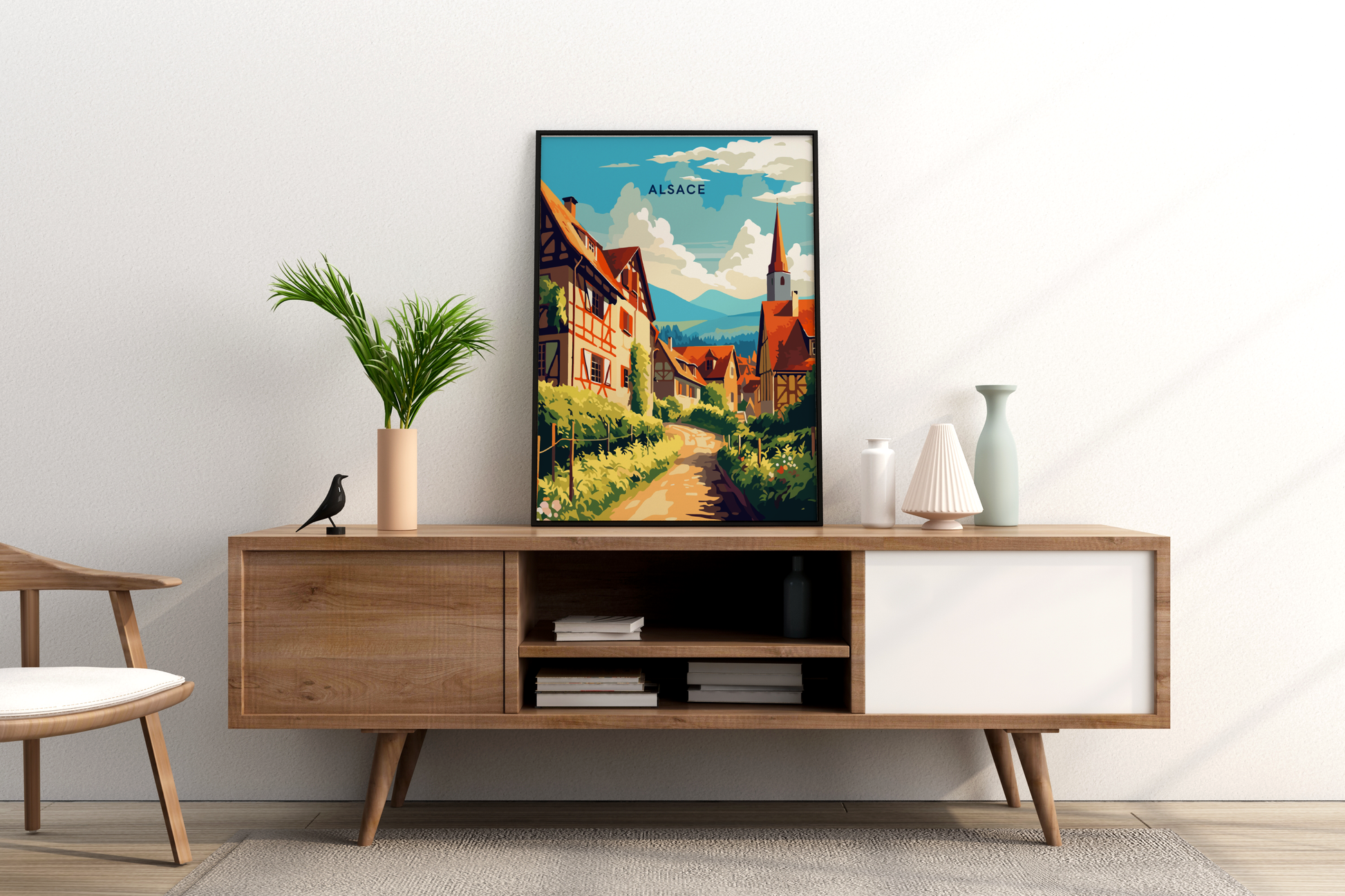 Alsace France Travel Print Poster - Pitchers Design