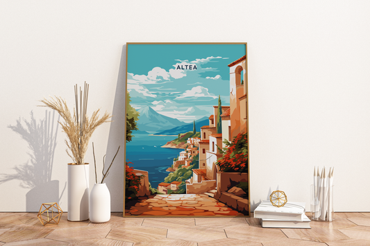 Altea Spain Travel Print Poster - Pitchers Design