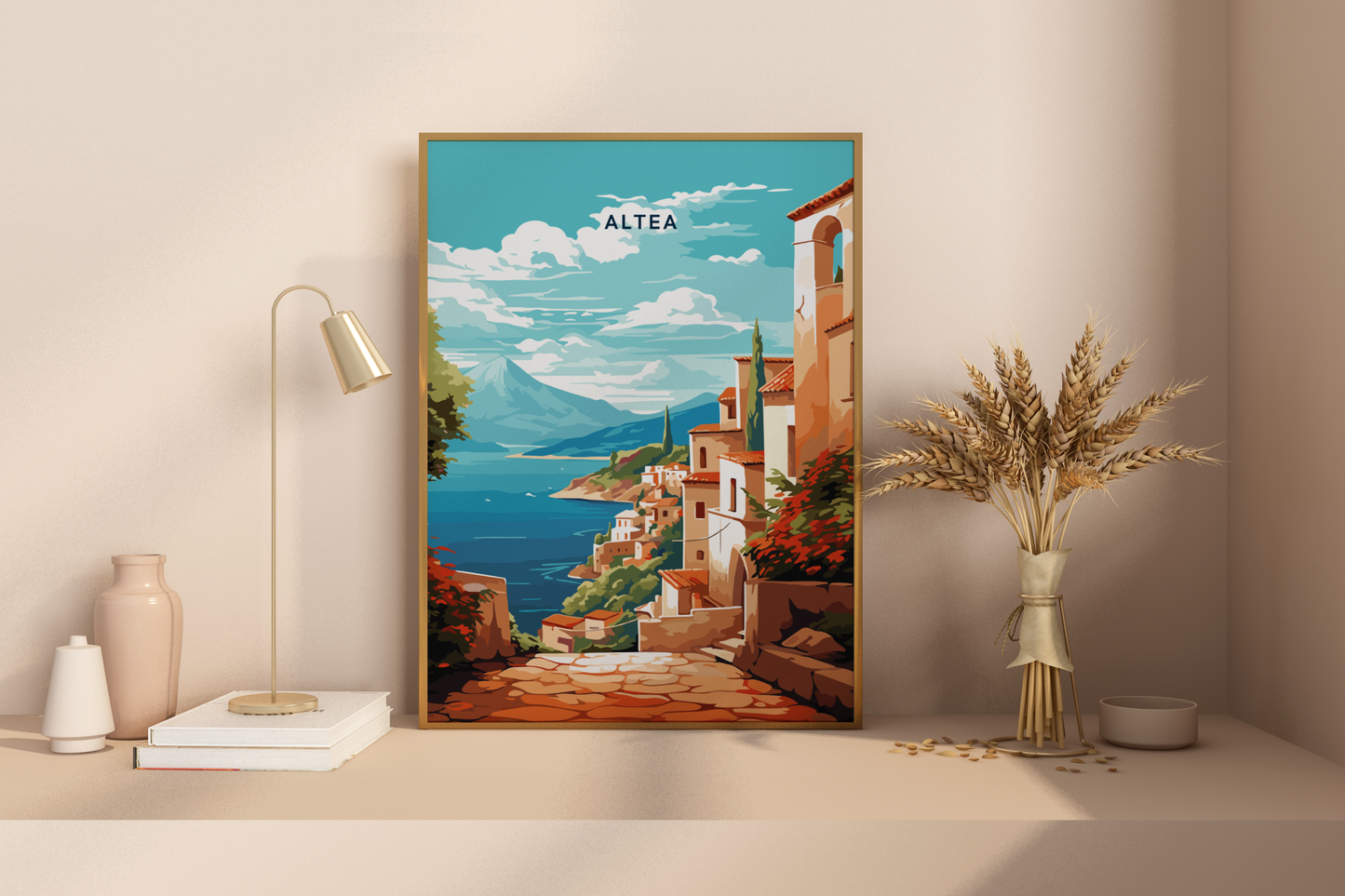 Altea Spain Travel Print Poster - Pitchers Design