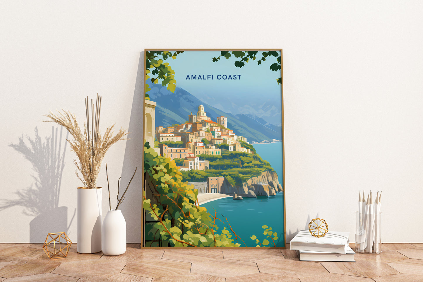 Beautiful Amalfi Coast Italy Print Poster - Pitchers Design